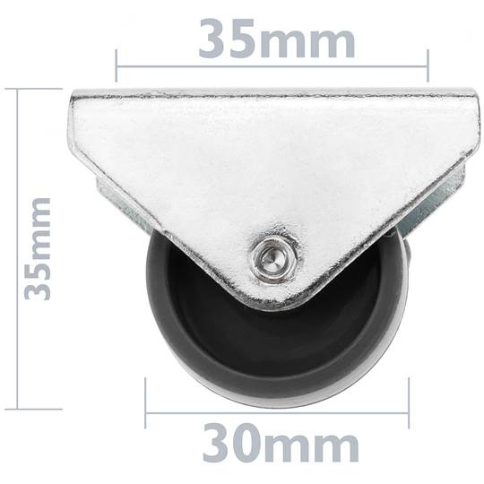 Nylon wheel 30 mm for doors and furniture 30x21x15mm