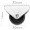 Nylon wheel 30 mm for doors and furniture 30x21x15mm