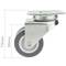 Roulettes pivotantes double. Roue industrielle en PU et PVC gris sans frein 50 mm 4 pack