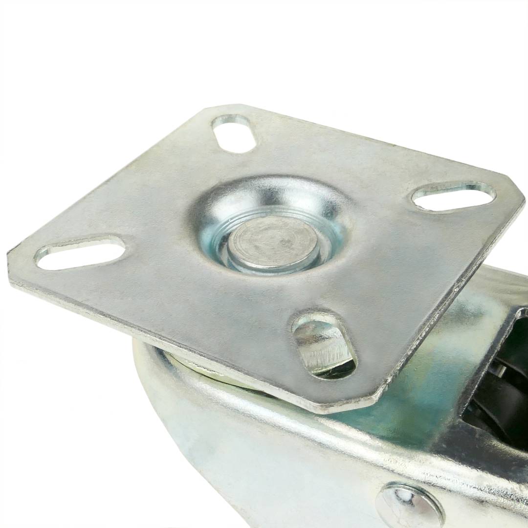 Roulettes pivotantes double. Roue industrielle en PU et PVC gris sans frein 50 mm 4 pack