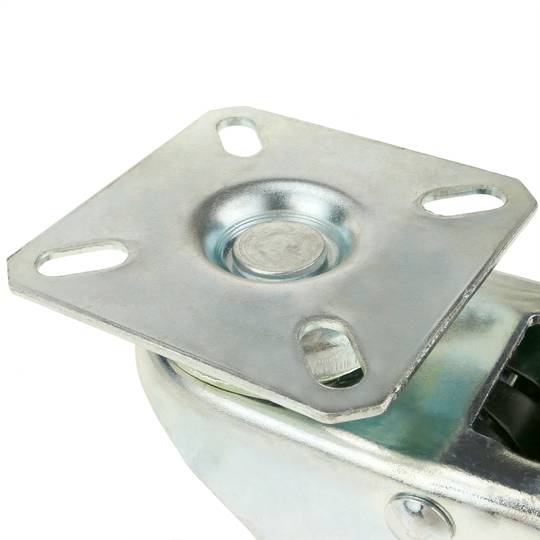 Roulettes pivotantes double. Roue industrielle en PU et PVC gris sans frein 50 mm 4 pack