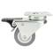 Rotelle doppio pivotanti ruote industriale di PU e PVC grigio con freno 50 mm