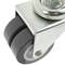 Industrial double wheel swivel castor of PU and PVC gray without brake 50 mm M12 4 pack