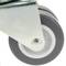 Industrial double wheel swivel castor of PU and PVC gray without brake 50 mm M12 4 pack