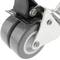 Roda doble pivotant industrial de PU i PVC transparent amb fre 50 mm M12