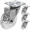 Roda pivotant industrial de poliuretà i PVC transparent sense fre 75 mm 4-pack