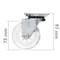 Roda pivotant industrial de poliuretà i PVC transparent sense fre 75 mm 4-pack