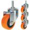 Roda pivotant industrial de poliuretà sense fre 75 mm M12 4-pack