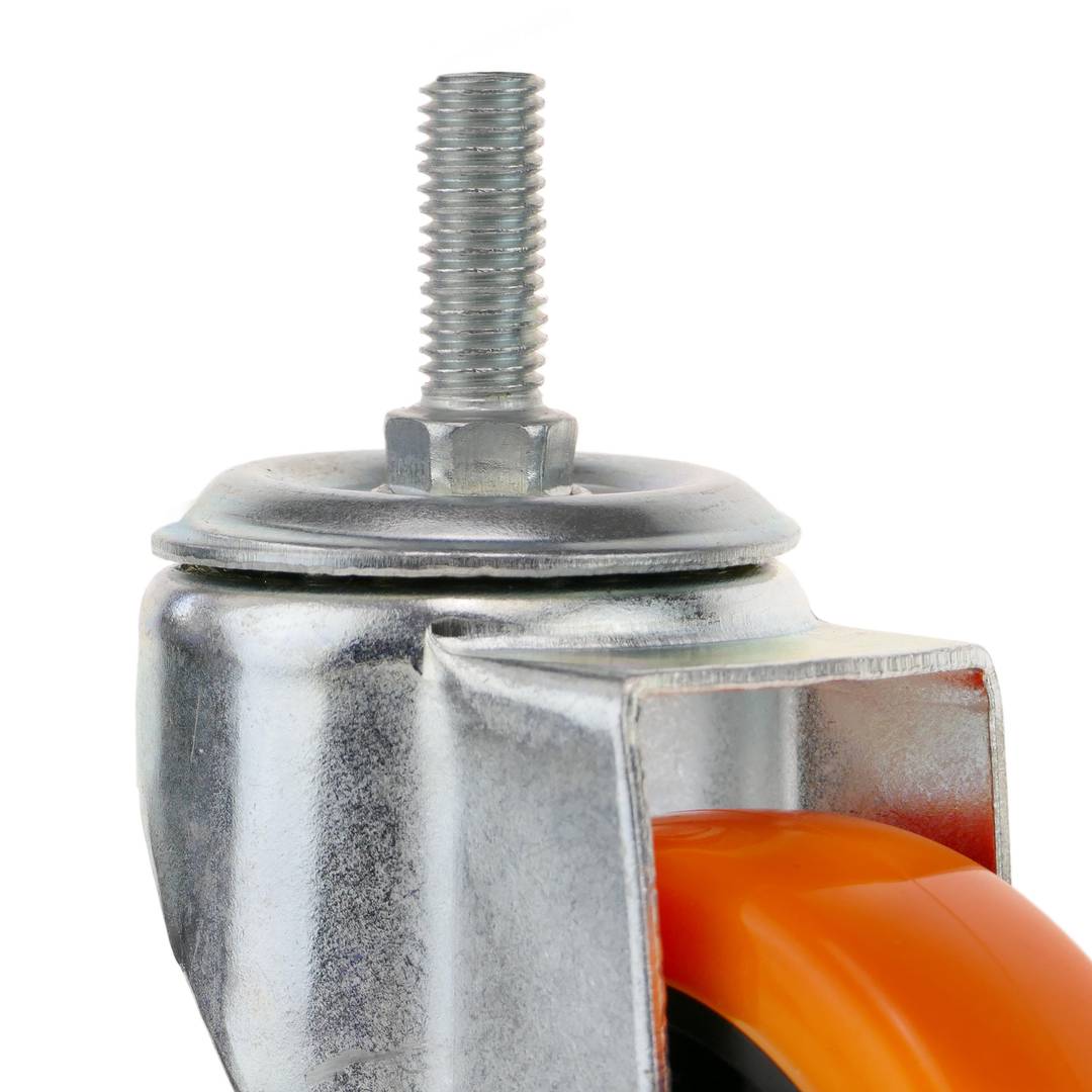 Roda pivotant industrial de poliuretà sense fre 75 mm M12 4-pack
