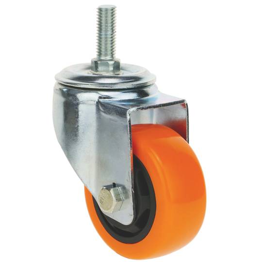 Roda pivotant industrial de poliuretà sense fre 75 mm M12 4-pack