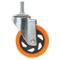 Roulettes pivotantes roue industrielle en polyuréthane sans frein 100 mm M12 4-pack