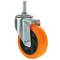 Roulettes pivotantes roue industrielle en polyuréthane sans frein 100 mm M12 4-pack