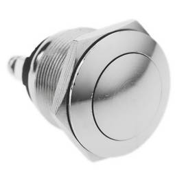 Normally Open Push Button ip65 Metal Anti-Vandal Latching 17mm 
