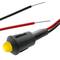 Lampe voyant LED 8mm 12VDC Pilote de couleur jaune