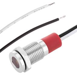 Lampe voyant LED 8mm 12VDC à montage sur panneau blanc