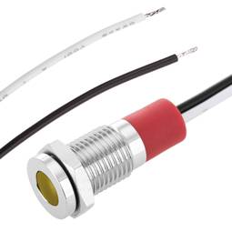 Lampe voyant LED 8mm 12VDC à montage sur panneau jaune