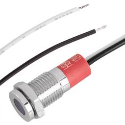 Lampe voyant LED 8mm 12VDC à montage sur panneau zaul