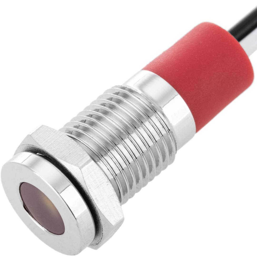 Luz LED Piloto de 8mm 220VAC para montaje en panel de color blanco