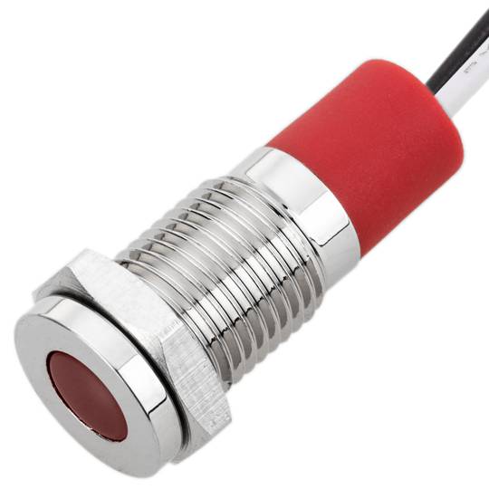 Luz piloto LED light 8mm 220VAC mount cor vermelho
