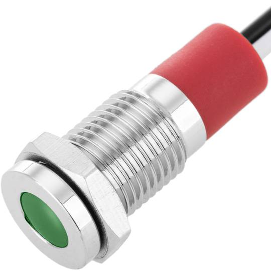Luce pilota a LED verde per montaggio a pannello da 8 mm 220VAC