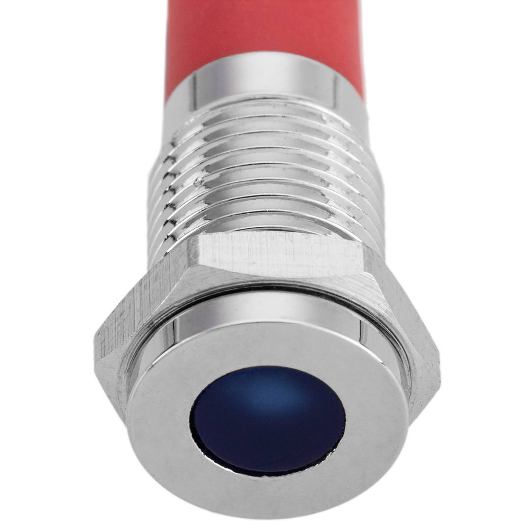 Pilot LED Licht 8mm 220VAC Leuchtmelder blau Farbe 10-Pack BeMatik 