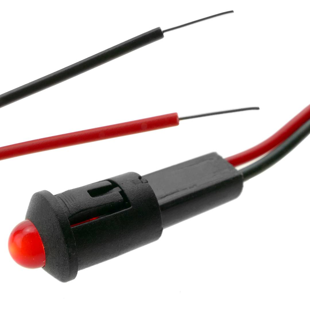 Llum LED pilot de 8mm 12VDC de color groc 10-pack