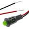 Pilot LED light 8mm 12VDC green color 10-pack