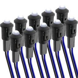 Llum LED pilot de 8 mm 220VAC de color blanc 10-pack