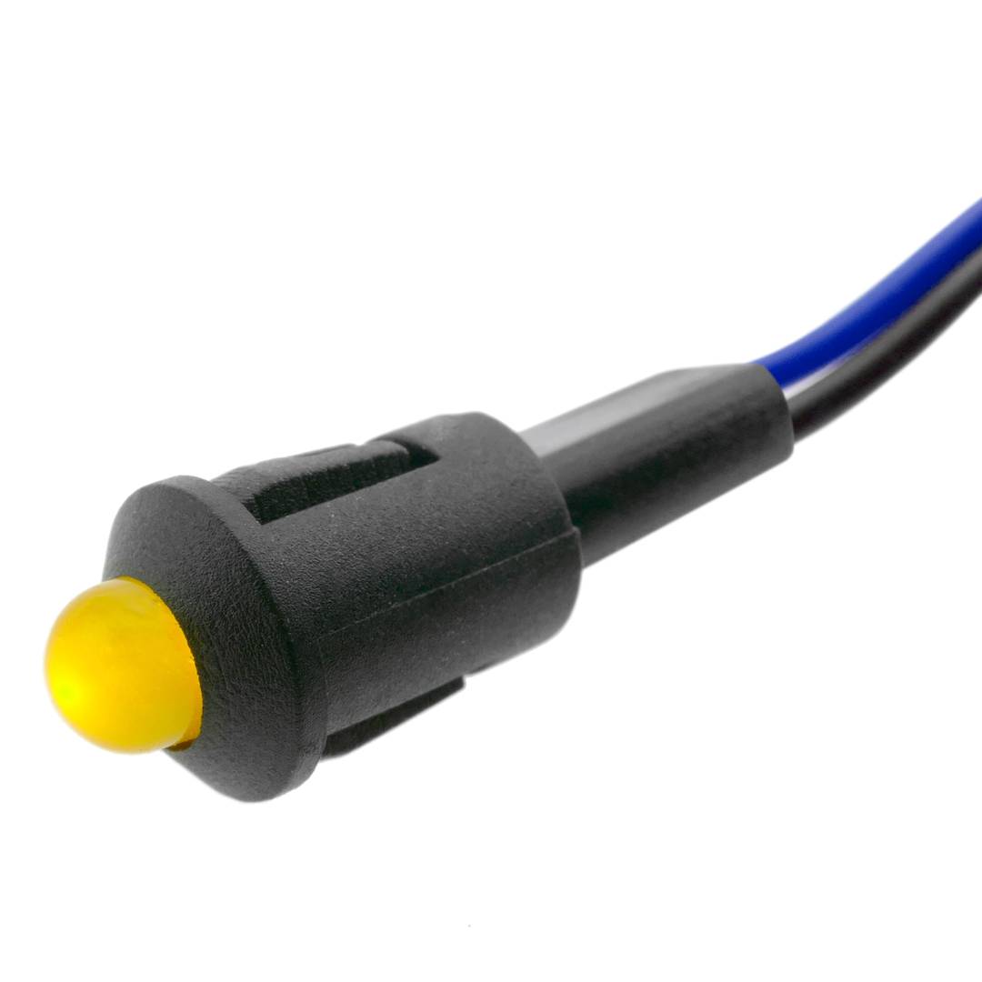Llum LED pilot de 8 mm 220VAC de color groc 10-pack