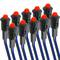 Luce pilota a LED 8mm 220VAC Lampada spia di colore rosso 10-pack