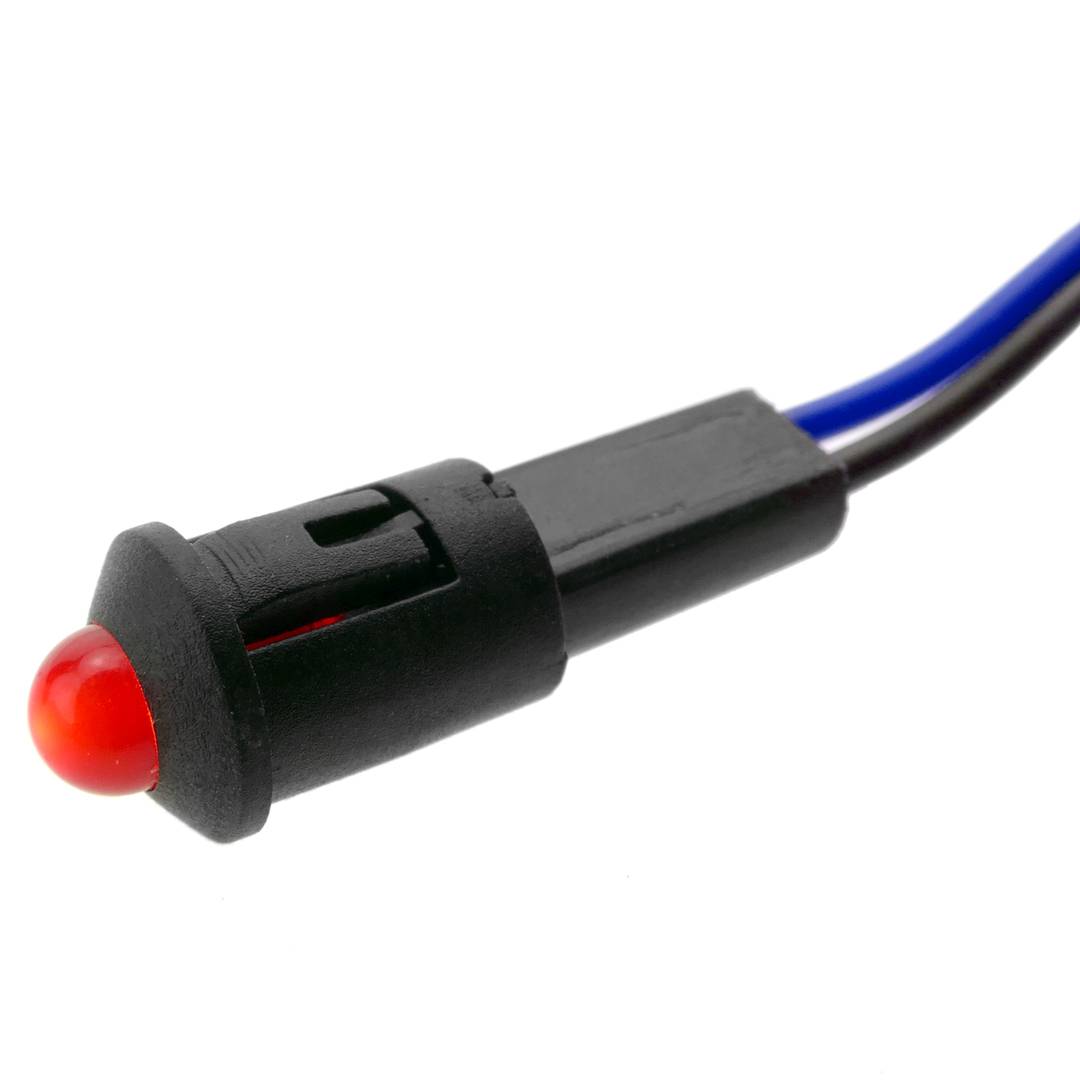 Llum LED pilot de 8 mm 220VAC de color vermell 10-pack