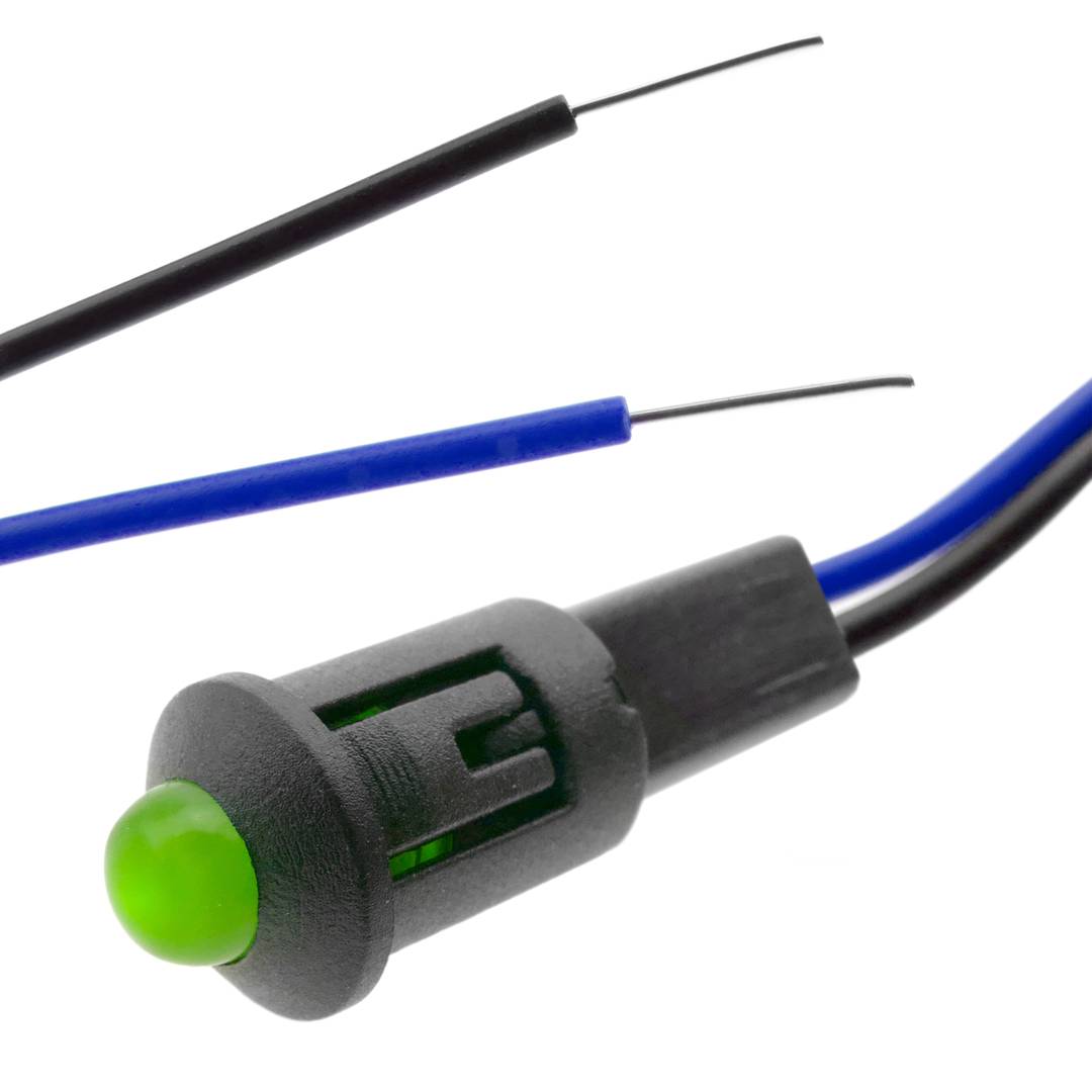 Llum LED pilot de 8 mm 220VAC de color verd 10-pack