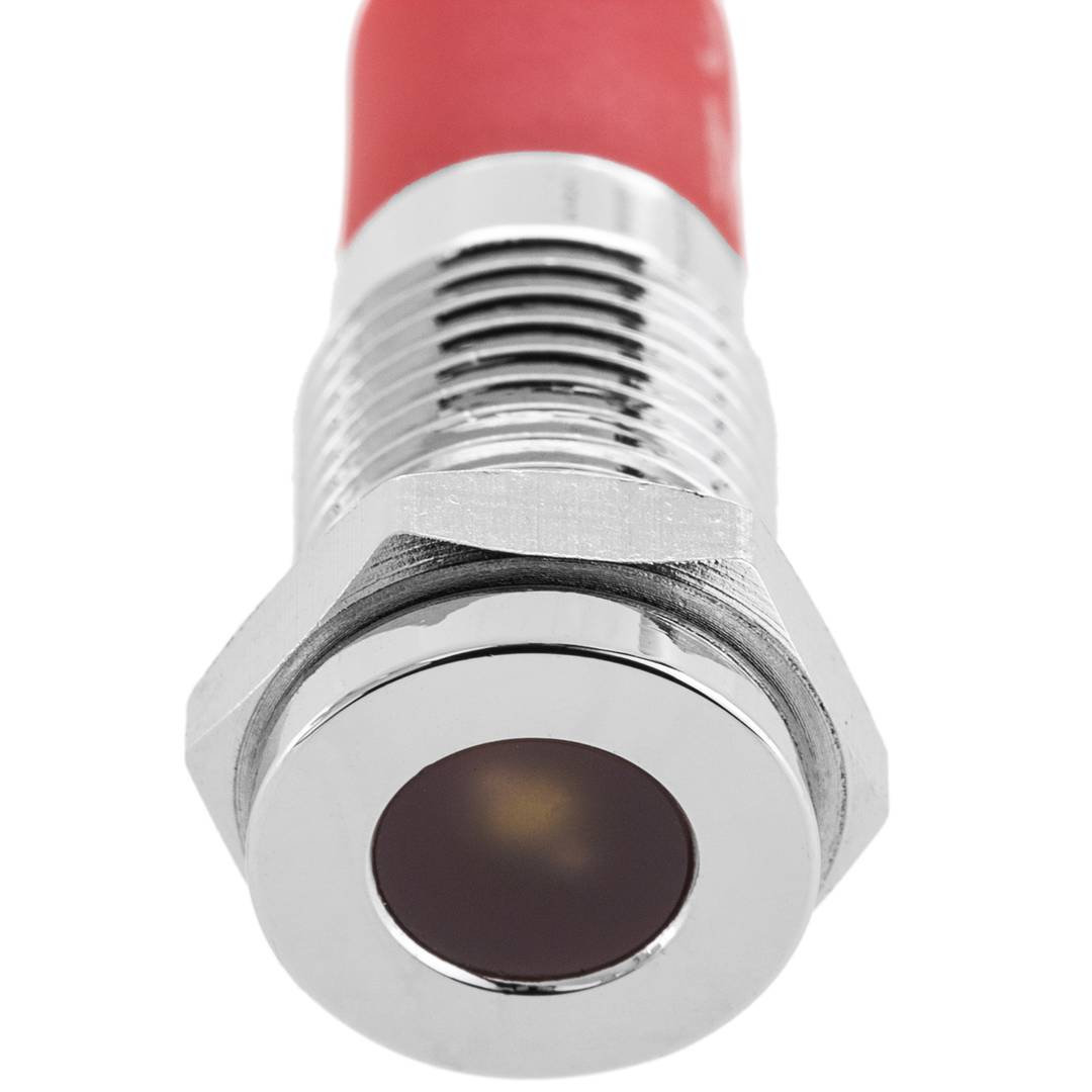 Pilot LED light 8mm 12VDC Panel Mount in white color 10 Pack