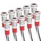 Lampe voyant LED 8mm 12VDC à montage sur panneau rouge 10 pack