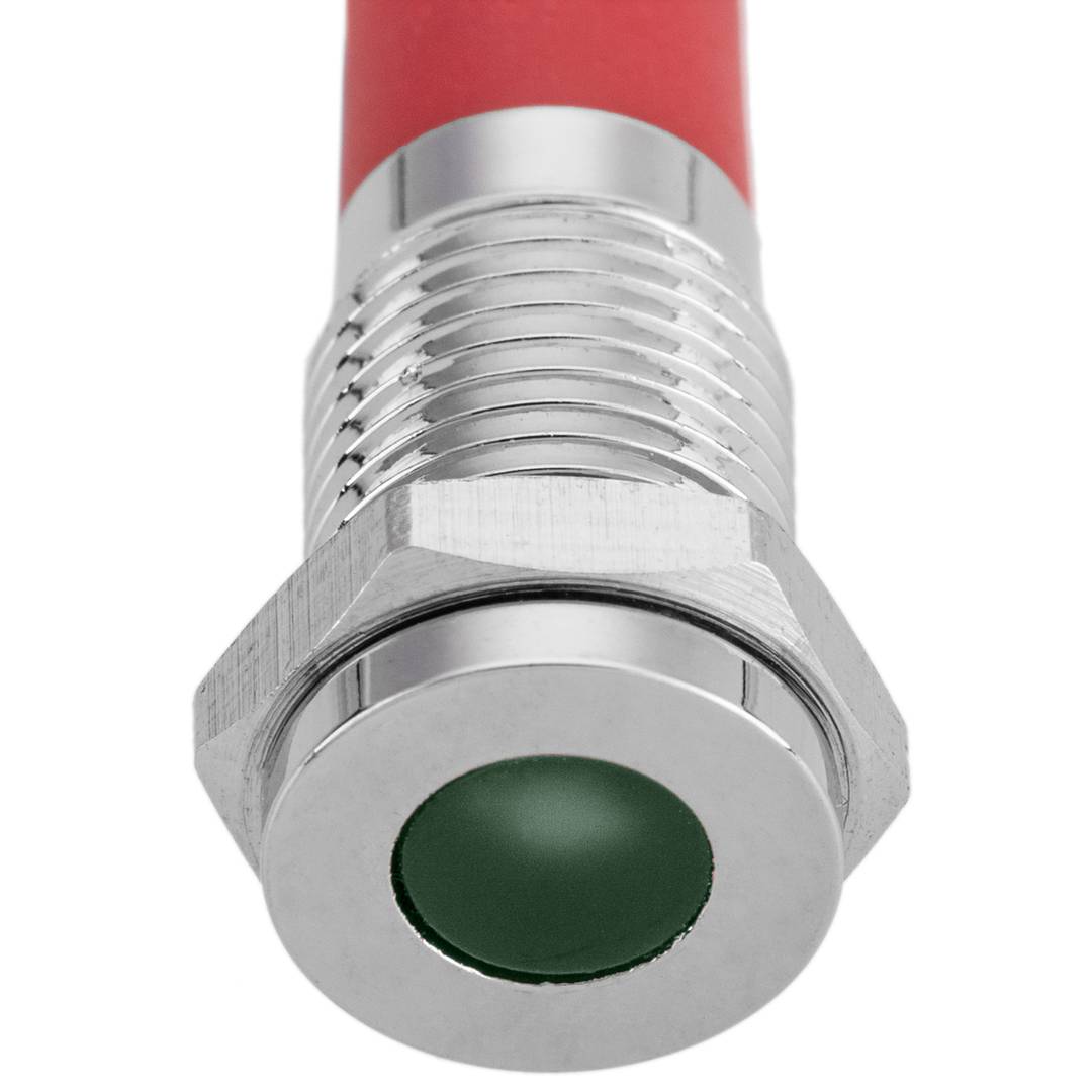 LED piloto 8 mm 12VDC LED indicador com instalação em painel de controle verde 10 pack