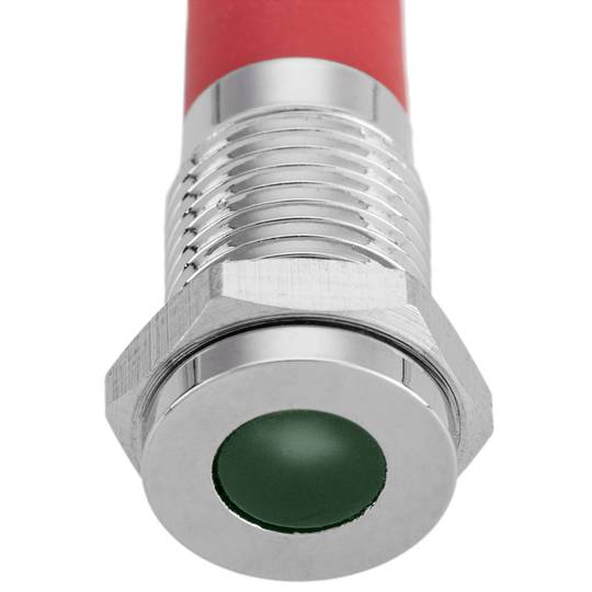LED piloto 8 mm 12VDC LED indicador com instalação em painel de controle verde 10 pack