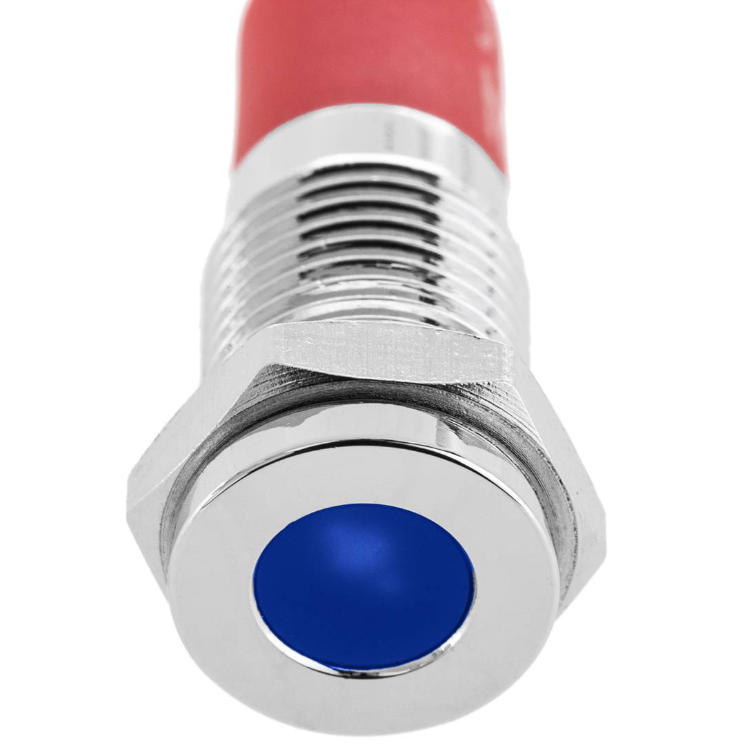 Luce pilota a LED blu per montaggio a pannello da 8 mm 12VDC 10 pack