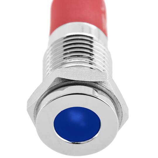 Luce pilota a LED blu per montaggio a pannello da 8 mm 12VDC 10 pack