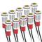 Lampe voyant LED 8mm 220VAC à montage sur panneau jaune 10 pack