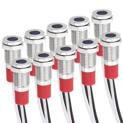 Lampe voyant LED 8mm 220VAC à montage sur panneau zaul 10 pack