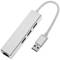 Convertisseur USB 3.0 à 3xUSB 3.0 et Ethernet RJ45 de couleur argentée