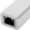 Convertisseur USB 3.0 à 3xUSB 3.0 et Ethernet RJ45 de couleur argentée