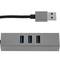 USB 3.0 to 3xUSB 3.0 and Ethernet RJ45 converter grey colour