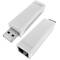USB 2.0 Fast Ethernet et 4 ports USB hub 100Mb blanc