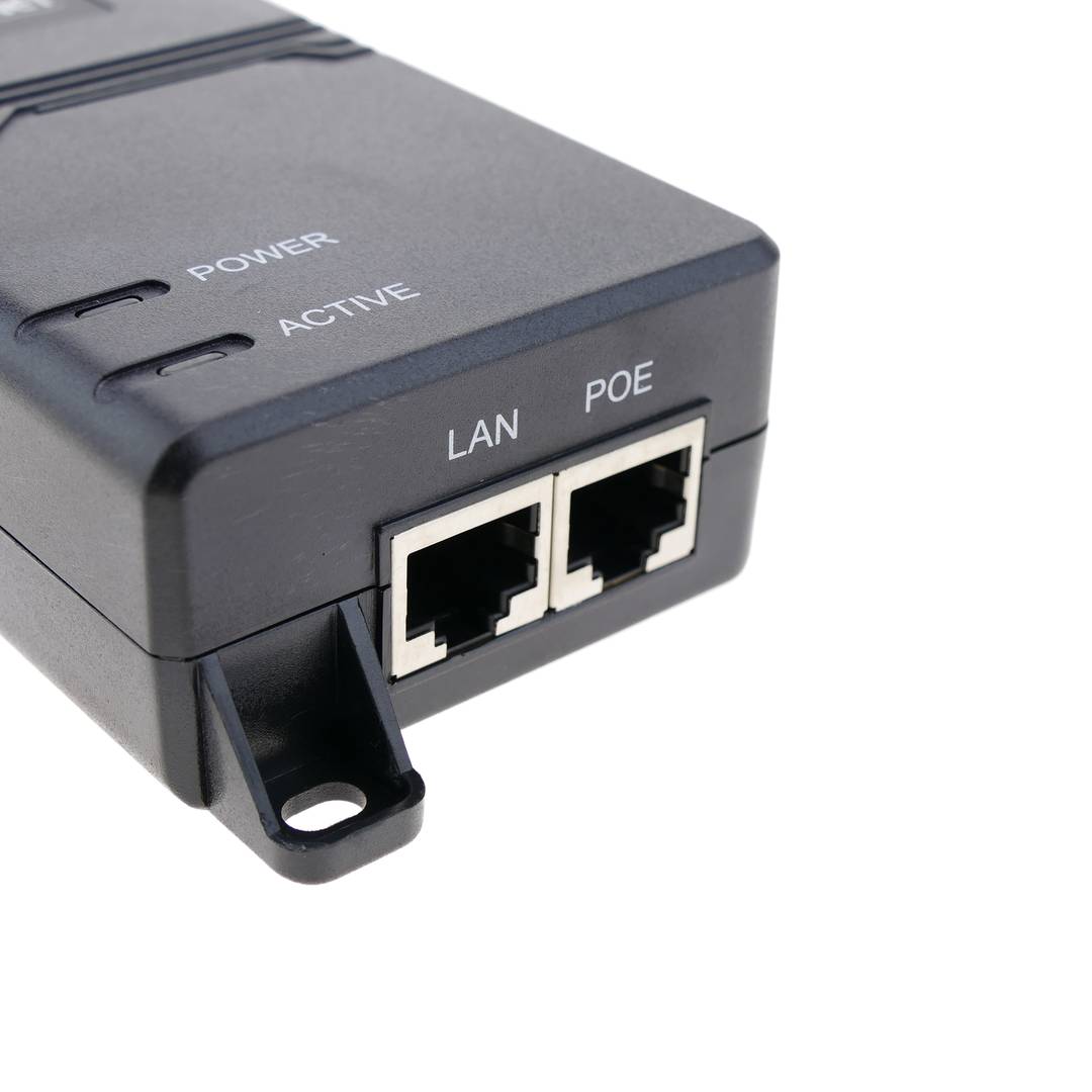 Ultra Power over Ethernet PoE inyector IEEE802.3af/at 10/100/1000Mbps hasta 50VDC
