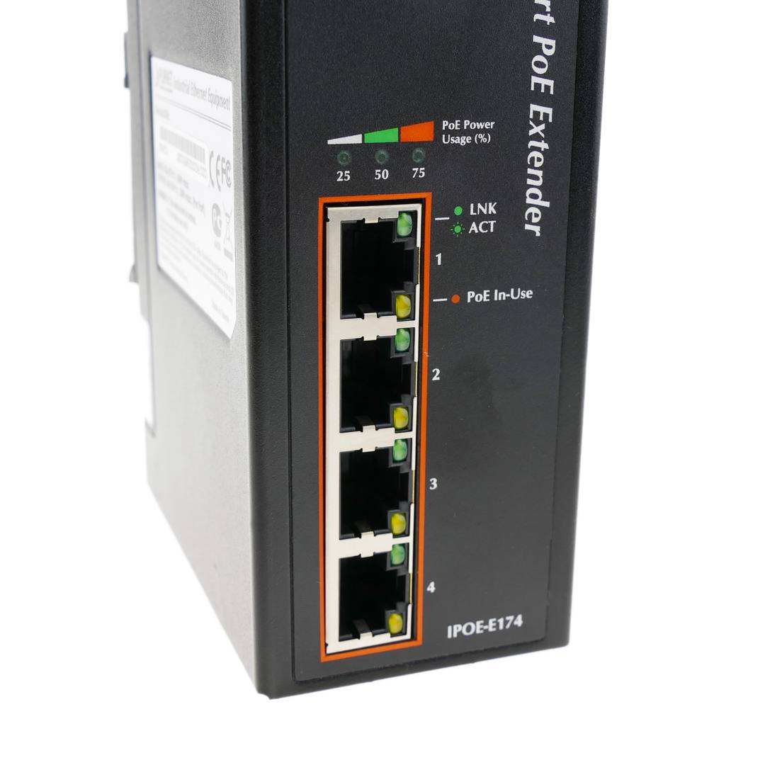 Ultra Power over Ethernet PoE Extender 1 port PoE to 4 ports PoE ...