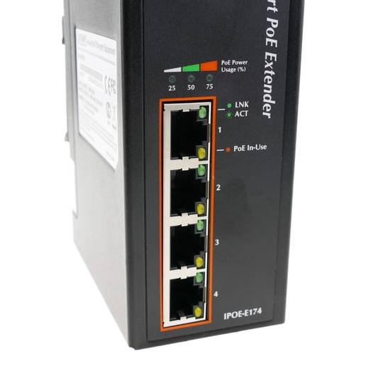 Przedłużacz PoE Ultra Power over Ethernet 1 port PoE do 4 portów PoE IEEE802.3af / at 10/100 / 1000Mbps