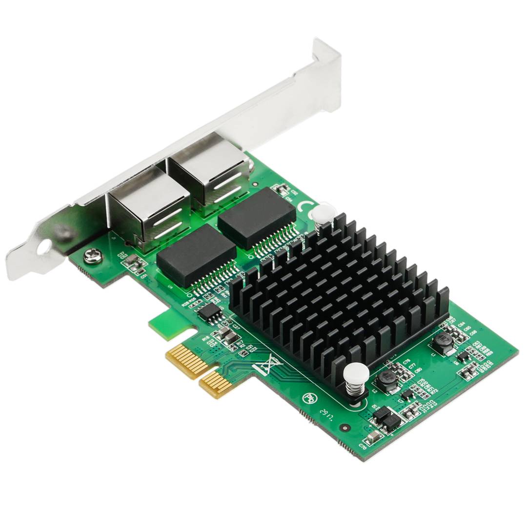 Karta PCI-Express Ethernet Gigabit 10/100 / 1000Base-Tx (2xRJ45)