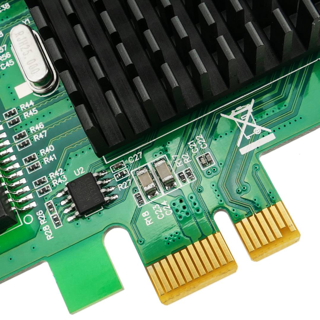 Karta PCI-Express Ethernet Gigabit 10/100 / 1000Base-Tx (2xRJ45)
