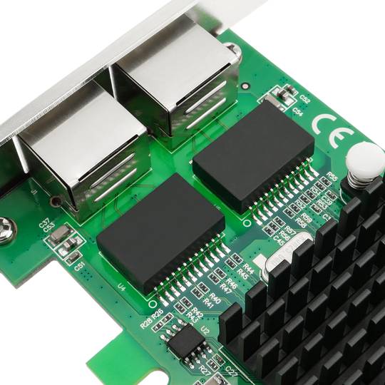 Karta PCI-Express Ethernet Gigabit 10/100 / 1000Base-Tx (2xRJ45)